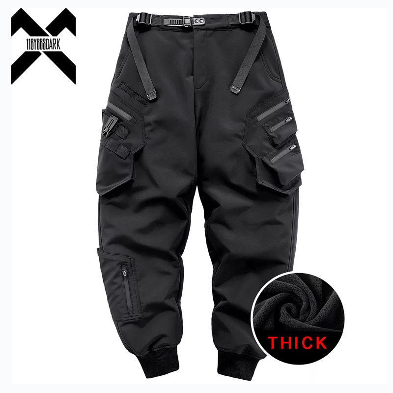 Techwear Pants Tactical - 2024ฤดูหนาวWarmกางเกงยุทธวิธีผู้ชายแฟชั่นอเนกประสงค์หลายกระเป๋ากางเกงCargo Hip Hop Streetwear JoggersกางเกงTechwear