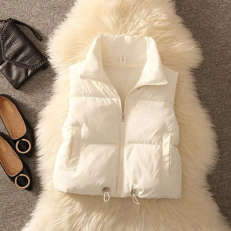 Puffer Vest Padded - ผู้หญิงเบาะปักเป้าเสื้อกั๊กเสื้อแขนกุด 2025 แฟชั่นฤดูหนาวผ้าฝ้ายเบาะ PUFFER เสื้อกั๊กหญิง Parkas