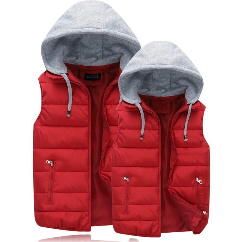 Puffer Vest Padded - เสื้อแจ็คเก็ตบุใยฝ้ายแบบมีฮู้ดสำหรับผู้หญิง เสื้อกั๊กฤดูใบไม้ร่วงฤดูหนาวแบบไม่มีแขน เสื้อคลุมมีฮู้ดแบบลำลอง เสื้อพัฟเฟอร์สำหรับผู้หญิง เสื้อคลุมตัวนอก