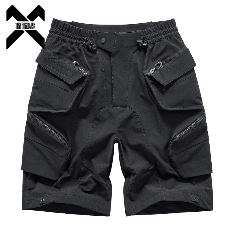 Techwear Pants Tactical - กางเกงขาสั้นผู้ชายแบบยุทธวิธี รุ่นซัมเมอร์ 2026 แบบมีกระเป๋าหลายช่อง สไตล์เทคแวร์ ฮิปฮอป
