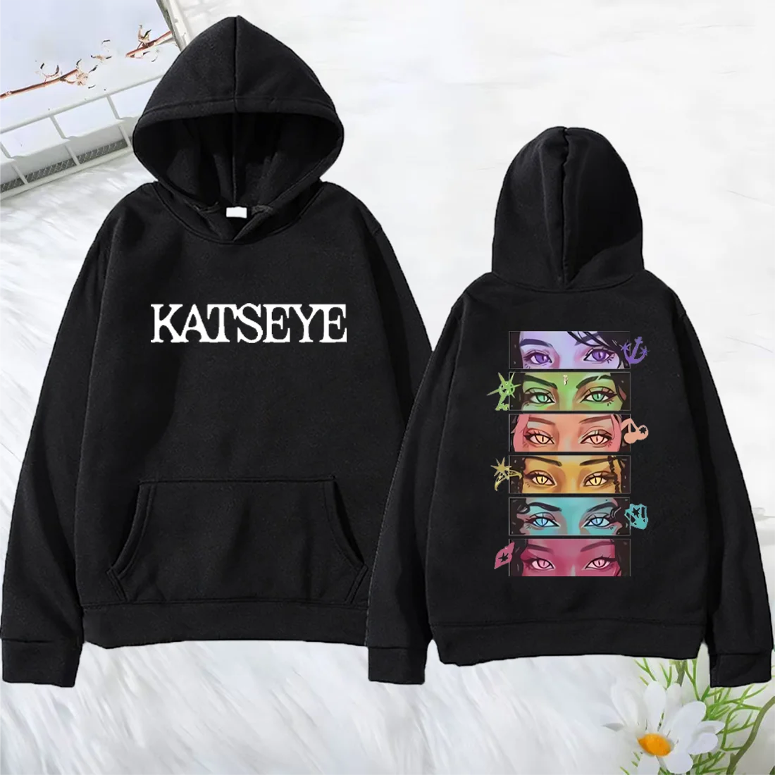 Graphic Hoodie Streetwear - เสื้อฮู้ดกราฟิกวงเกิร์ลกรุ๊ปเกาหลี KATSEYE สำหรับผู้ชายและผู้หญิง สไตล์มังงะ วินเทจ แฟชั่นสตรีทแวร์