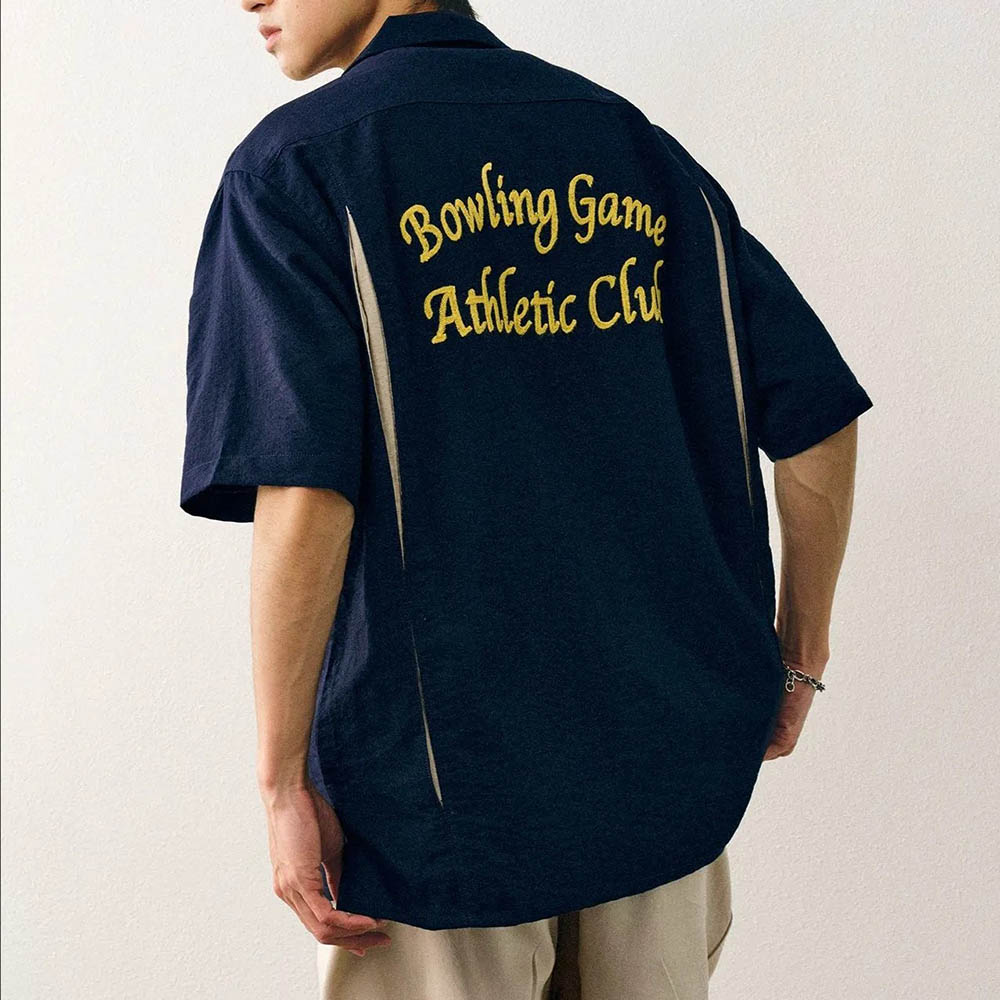 Street Fashion Trends 2025 - เสื้อเชิ้ตแขนสั้นปักลายผู้ชาย สไตล์อเมริกันเรโทร แฟชั่นสตรีท ทรงหลวม ระบายอากาศดี ดีไซน์เฉพาะตัว
