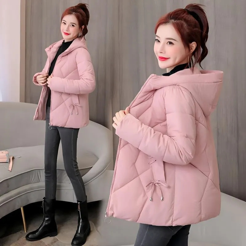 Puffer Vest Padded - Parkasผู้หญิงเสื้อแจ็คเก็ตฤดูใบไม้ร่วงฤดูหนาวWarm Puffer Jacket Hooded Harajuku Outwearหลวมเสื้อกั๊กเกาหลีฤดูใบไม้ร่วง