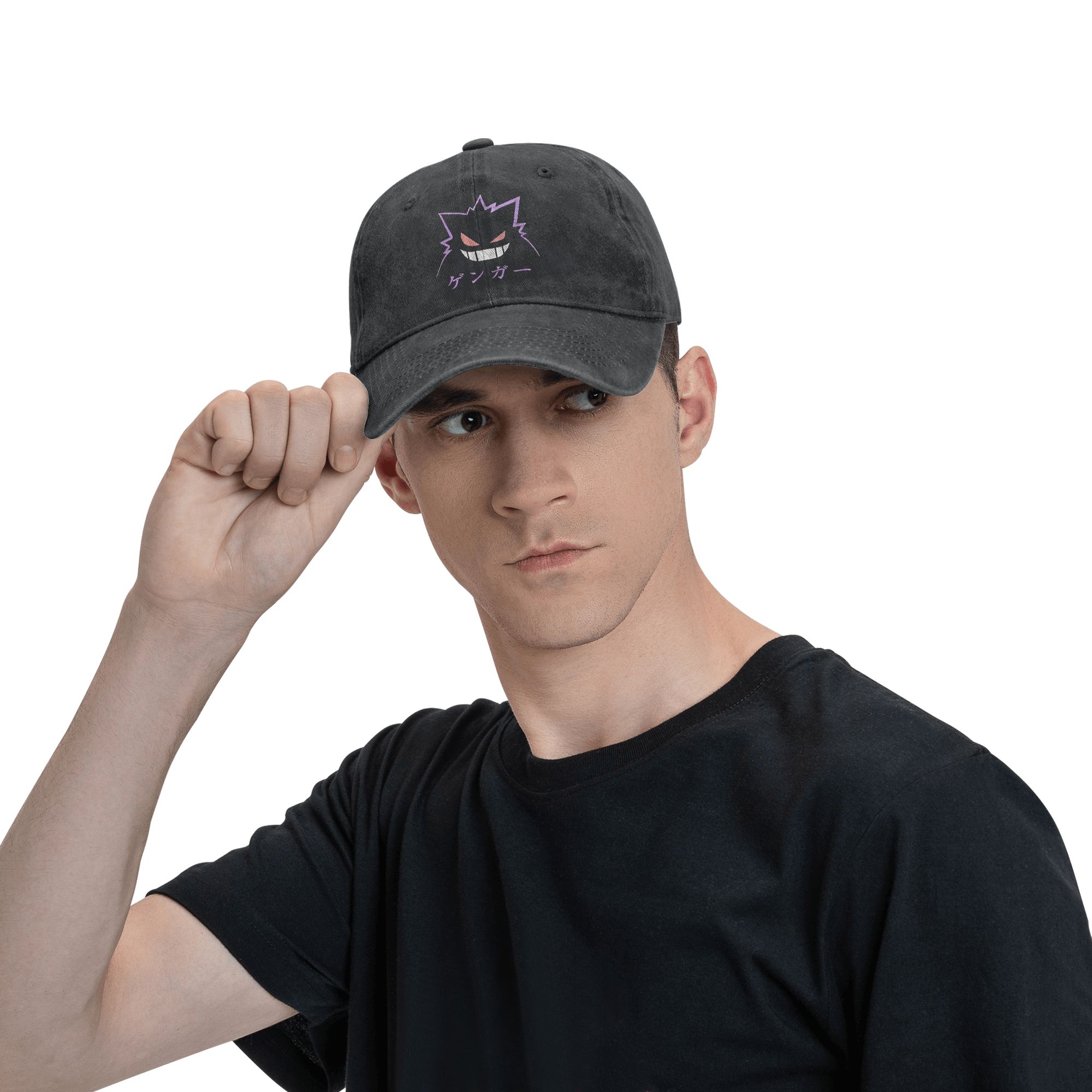 Baseball Cap Fitted - หมวกเบสบอลลายโปเกมอนสไตล์ญี่ปุ่นสำหรับผู้ชายและผู้หญิง หมวกยีนส์แบบวินเทจ ปรับขนาดได้ เหมาะสำหรับกิจกรรมกลางแจ้ง