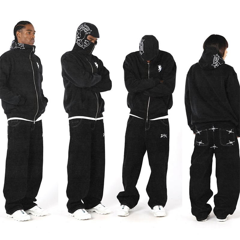 Graphic Hoodie Streetwear - เย็บปักถักร้อยกราฟิกStreetwear Hoodie Y2K Harajuku Hip Hop