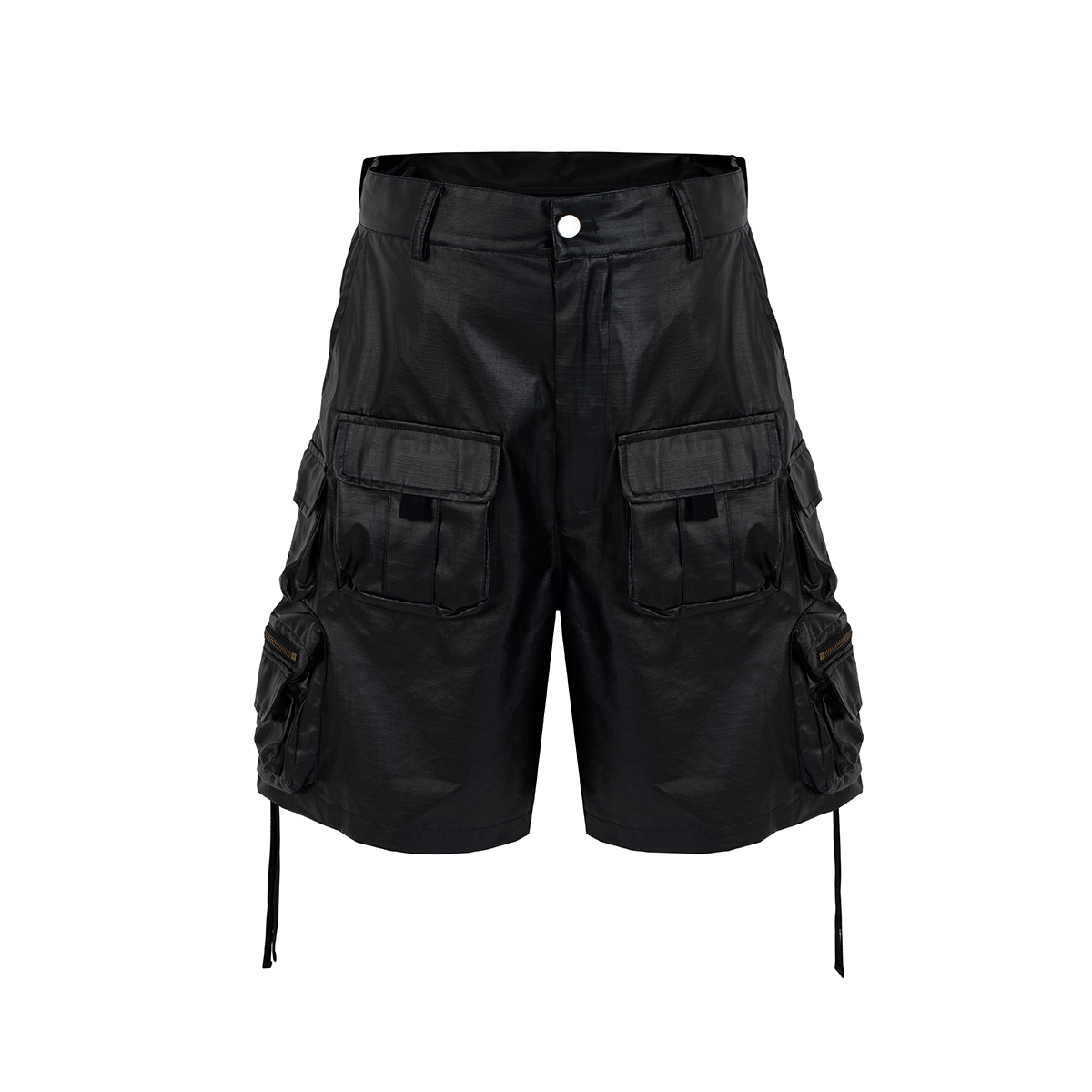 Techwear Pants Tactical - แฟชั่นผู้ชายเคลือบ Techwear กางเกงขาสั้นสินค้าหลายกระเป๋า High Street ยุทธวิธี
