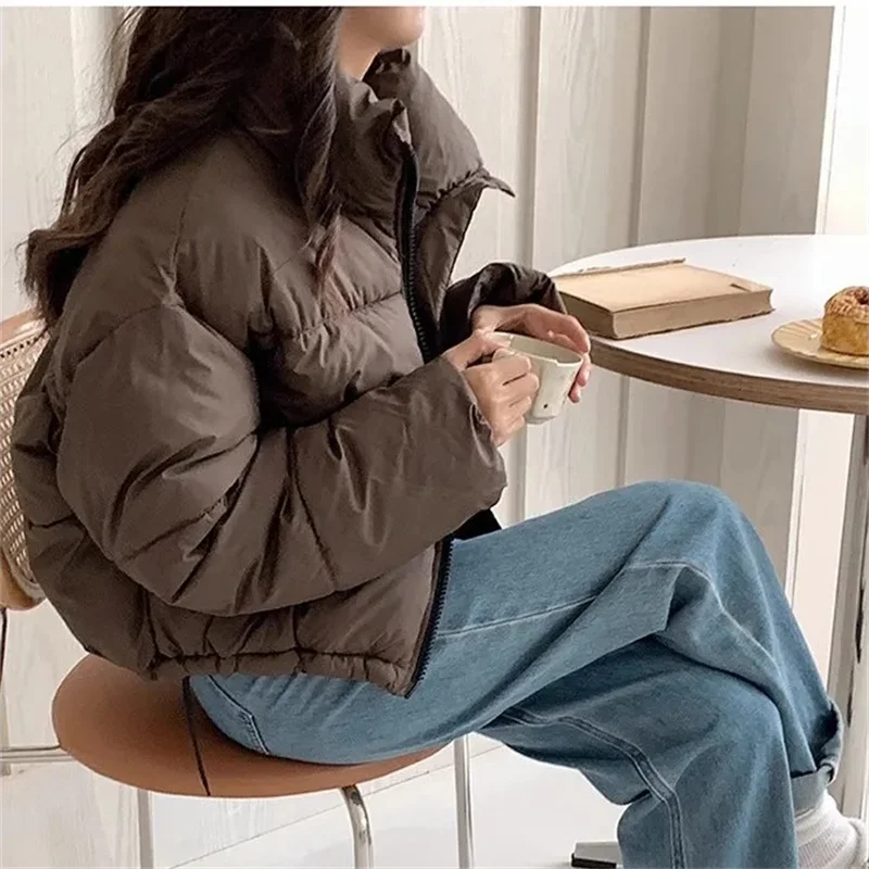 Puffer Vest Padded - 2024 ใหม่ผู้หญิงหลวมปักเป้าแจ็คเก็ตฤดูหนาวเกาหลีChicขนาดใหญ่ThickenedWarm ParkasหญิงCoat LadyเบาะJa