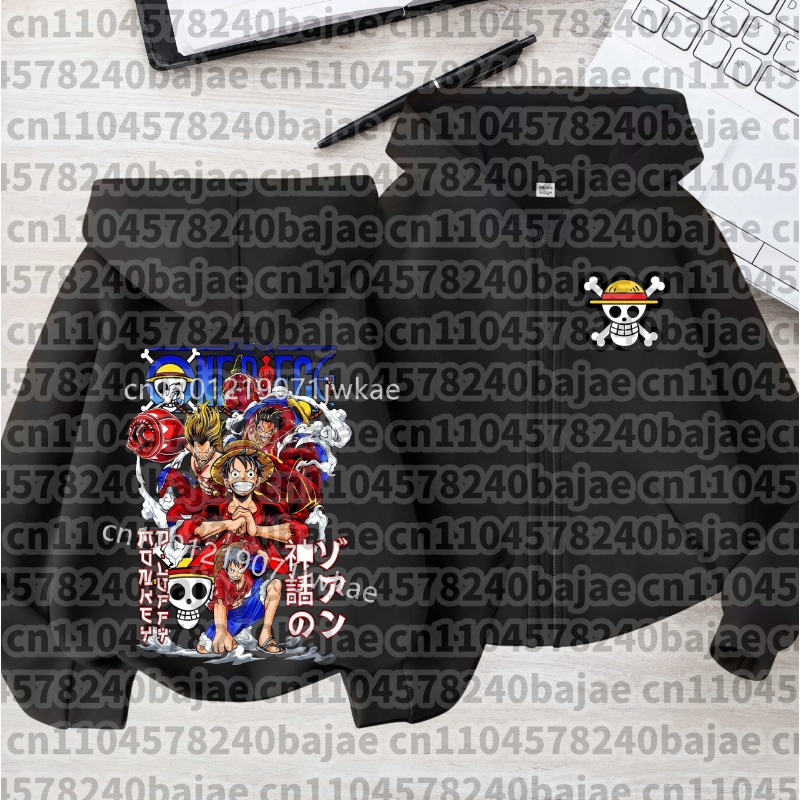 เสื้อฮู้ดลูฟี่แบบซิป Unisex แจ - Graphic Hoodie Streetwear บทวิจารณ์และราคา