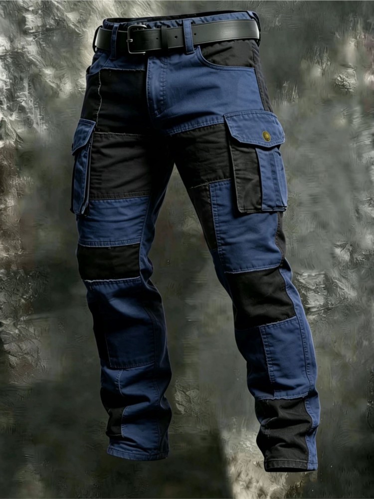 กางเกงคาร์โก้ผู้ชายผ้าฝ้ายสีกา - Cargo Pant Wide บทวิจารณ์และราคา