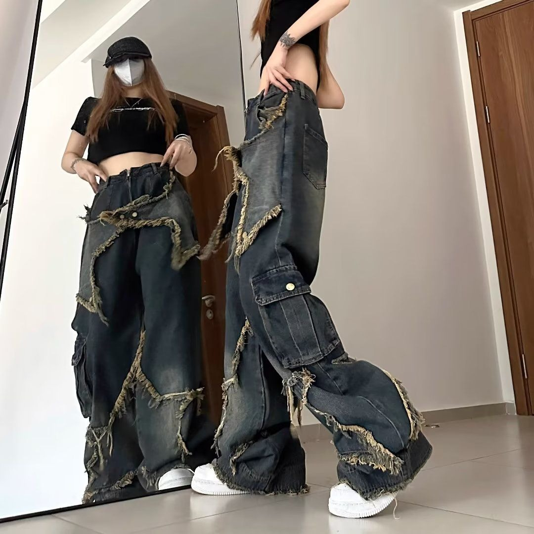 กางเกงยีนส์ทรงขากว้างสไตล์วินเ - Street Fashion Trends 2025 บทวิจารณ์และราคา