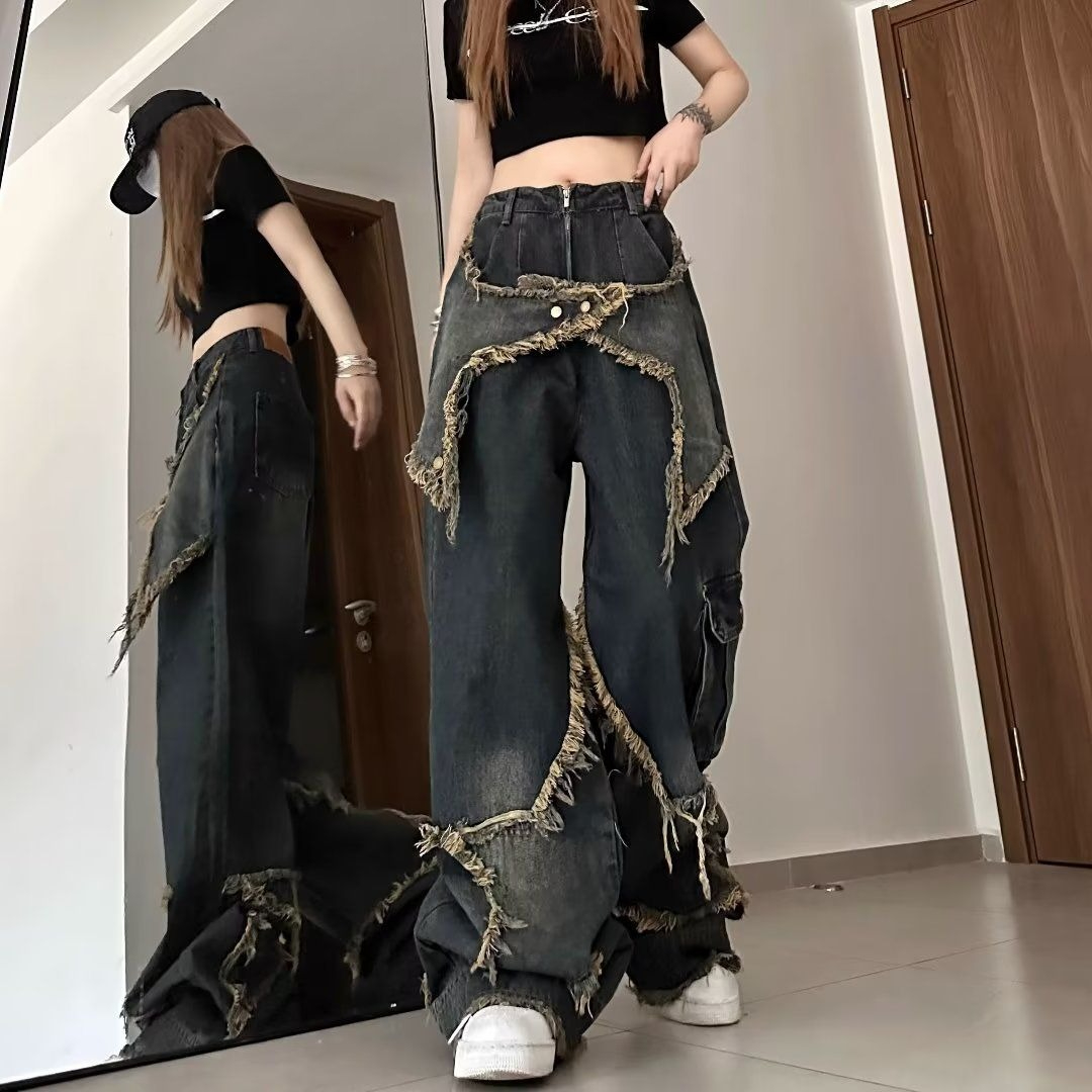 กางเกงยีนส์ทรงขากว้างสไตล์วินเ - Street Fashion Trends 2025 บทวิจารณ์และราคา