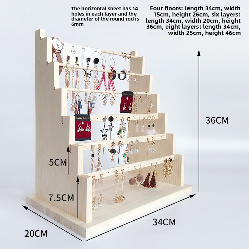   แท่นวางต่างหูไม้แบบถอดประกอบ - Street Fashion Vendors บทวิจารณ์และราคา