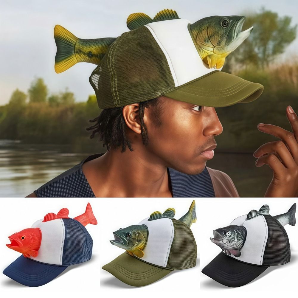 หมวกแก๊ปตาข่ายลายปลา 3 มิติ ตล - Baseball Cap Fitted บทวิจารณ์และราคา