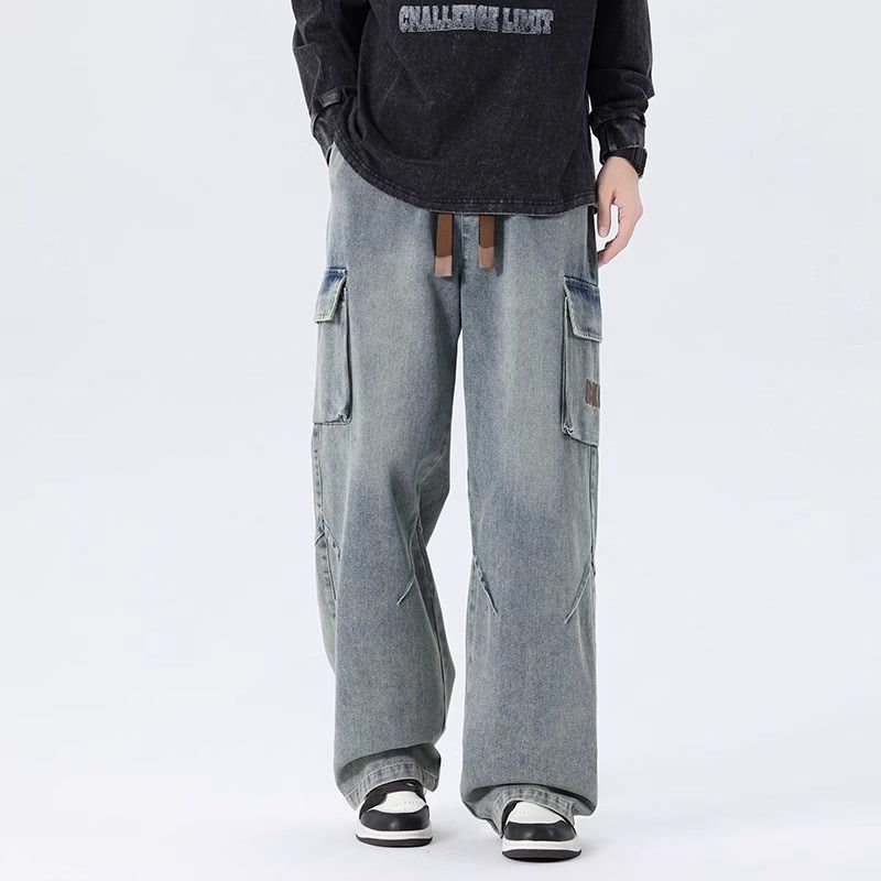 กางเกงยีนส์คาร์โก้ทรงขากว้างสำ - Cargo Pant Wide บทวิจารณ์และราคา