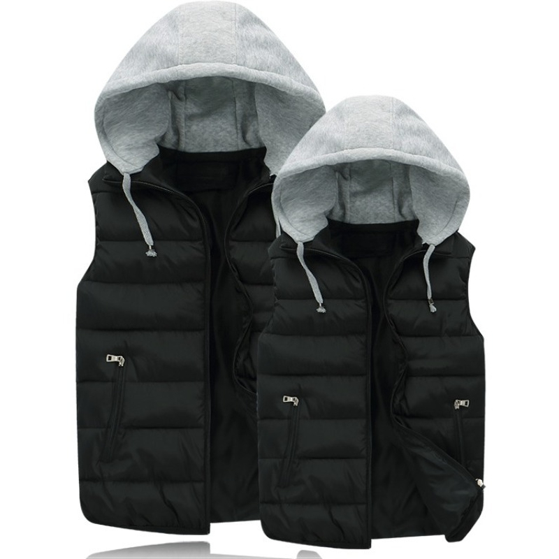 เสื้อแจ็คเก็ตบุใยฝ้ายแบบมีฮู้ด - Puffer Vest Padded บทวิจารณ์และราคา