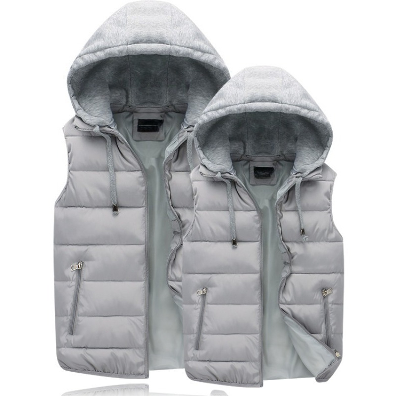 เสื้อแจ็คเก็ตบุใยฝ้ายแบบมีฮู้ด - Puffer Vest Padded บทวิจารณ์และราคา