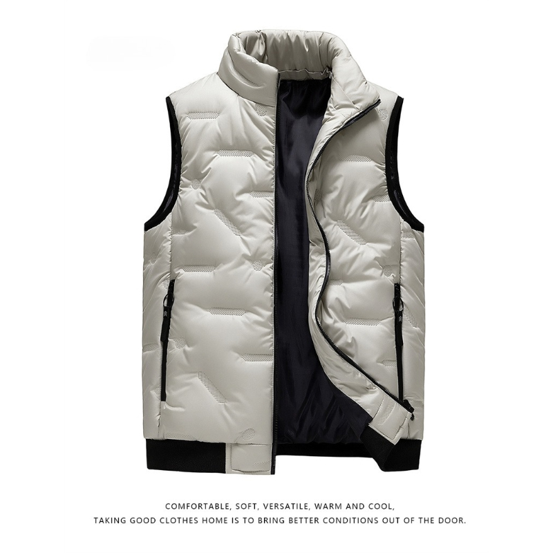 เสื้อกั๊กกันหนาวผู้ชายแบบไม่มี - Puffer Vest Padded บทวิจารณ์และราคา