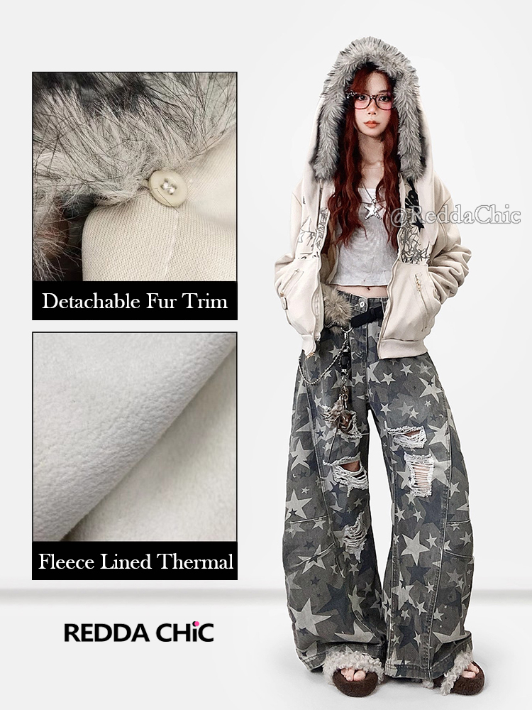 เสื้อฮู้ดดี้มีซิป REDDACHiC ลา - Graphic Hoodie Streetwear บทวิจารณ์และราคา