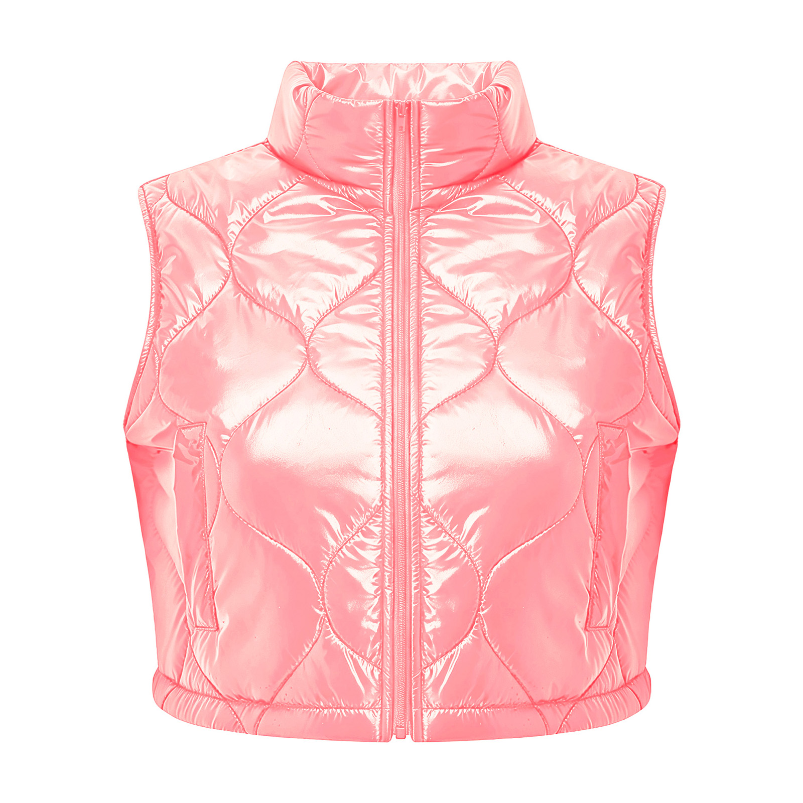 เสื้อโค้ทสั้นสำหรับผู้หญิง เสื - Puffer Vest Padded บทวิจารณ์และราคา