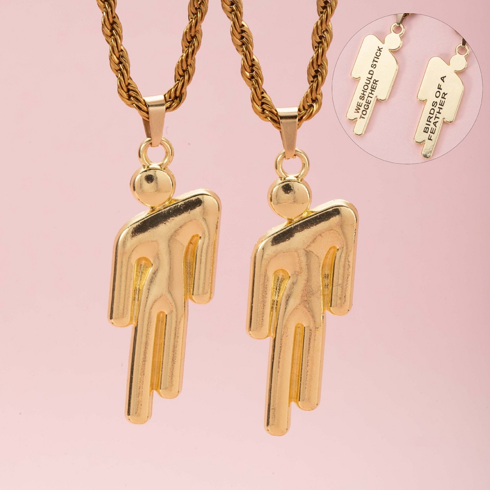 สร้อยคอคู่แบบหัวเฉียง สไตล์ฮิป - Fashion Street Singapore บทวิจารณ์และราคา
