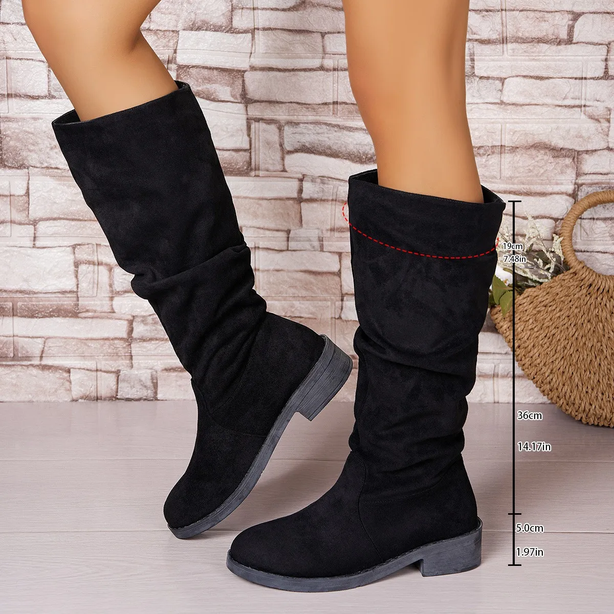 รองเท้าบูททรงพลีทสำหรับผู้หญิง - Street Fashion Winter บทวิจารณ์และราคา