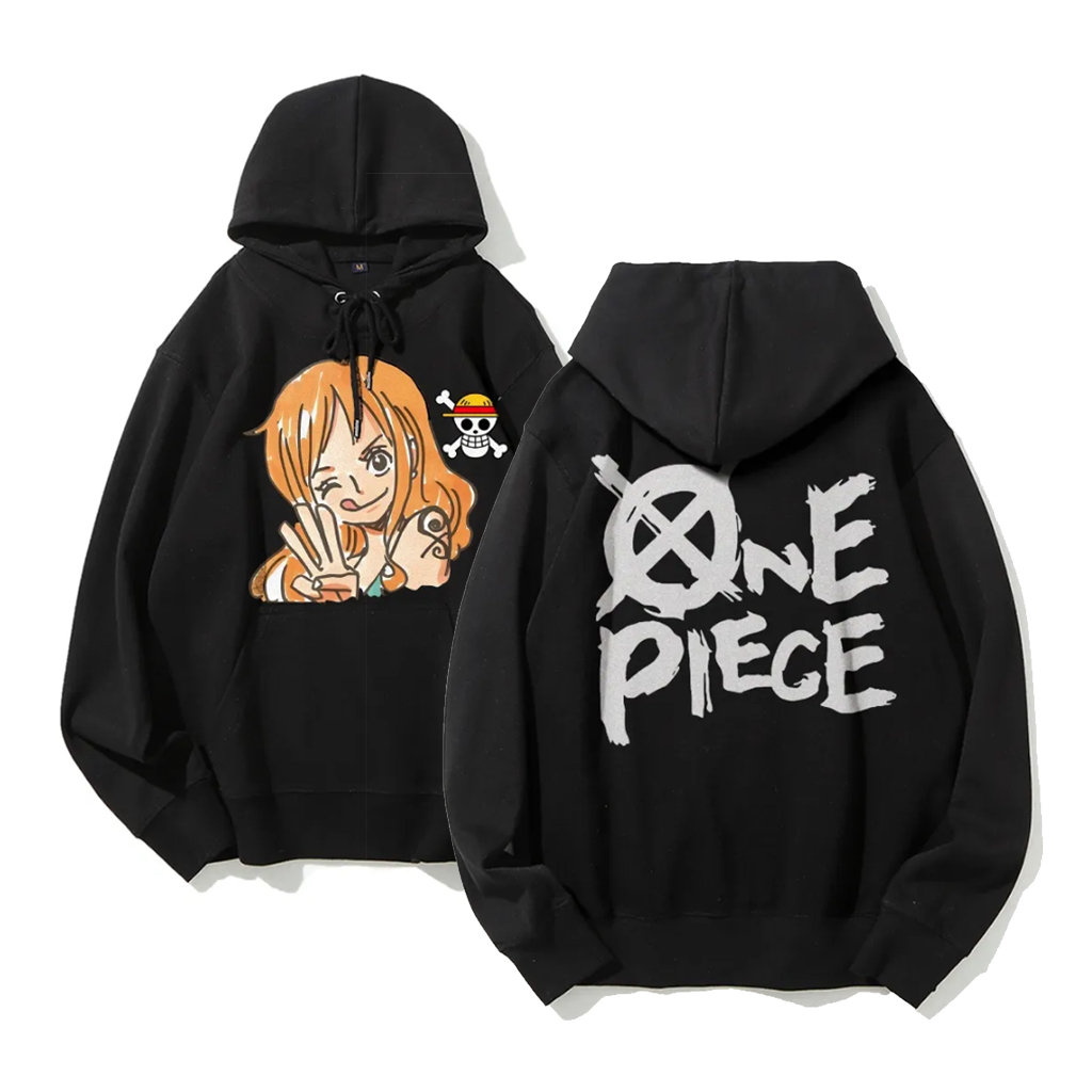 เสื้อฮู้ดอนิเมะวันพีซ นามิ สำห - Graphic Hoodie Streetwear บทวิจารณ์และราคา