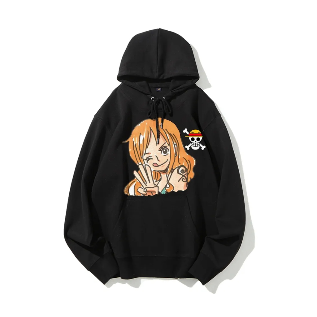 เสื้อฮู้ดอนิเมะวันพีซ นามิ สำห - Graphic Hoodie Streetwear บทวิจารณ์และราคา