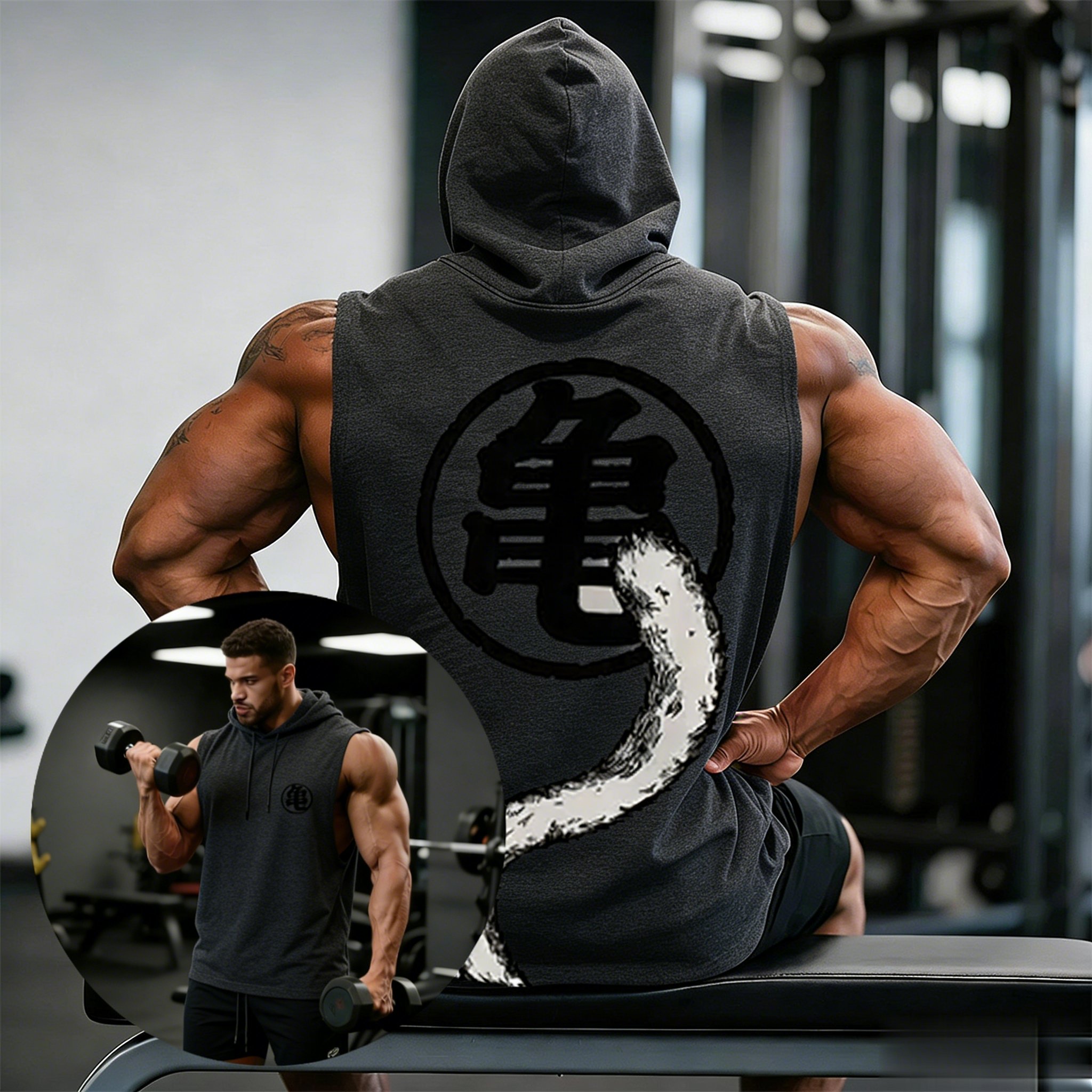 เสื้อกล้ามลายการ์ตูนดราก้อนบอล - Graphic Hoodie Streetwear บทวิจารณ์และราคา