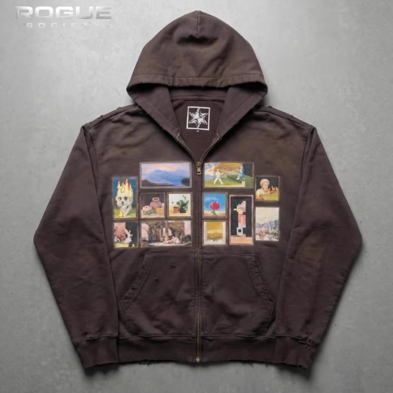 เสื้อฮู้ดดี้สไตล์วินเทจเกาหลีส - Graphic Hoodie Streetwear บทวิจารณ์และราคา