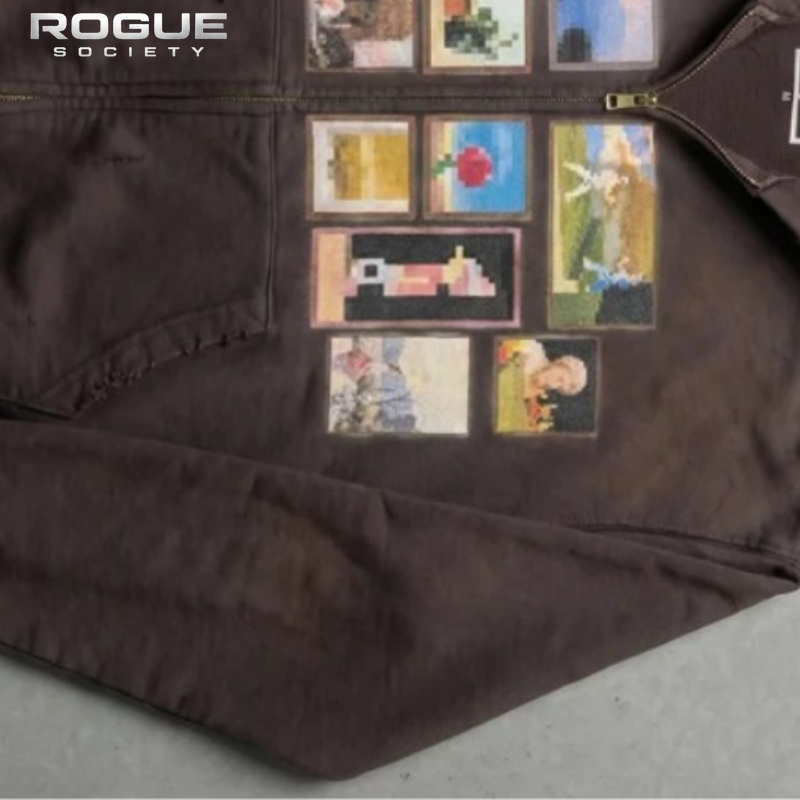 เสื้อฮู้ดดี้สไตล์วินเทจเกาหลีส - Graphic Hoodie Streetwear บทวิจารณ์และราคา