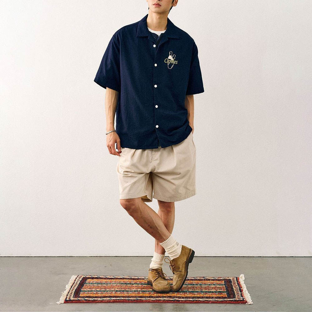 เสื้อเชิ้ตแขนสั้นปักลายผู้ชาย  - Street Fashion Trends 2025 บทวิจารณ์และราคา