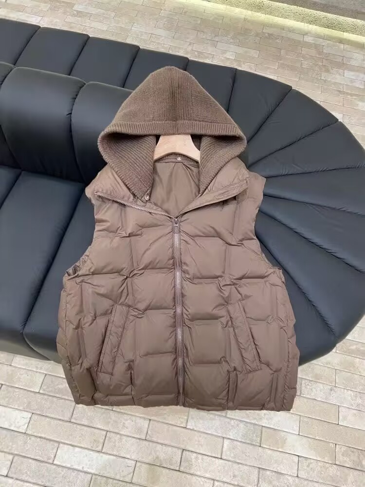 เสื้อแจ็คเก็ตไหมพรมลำลองสำหรับ - Puffer Vest Padded บทวิจารณ์และราคา