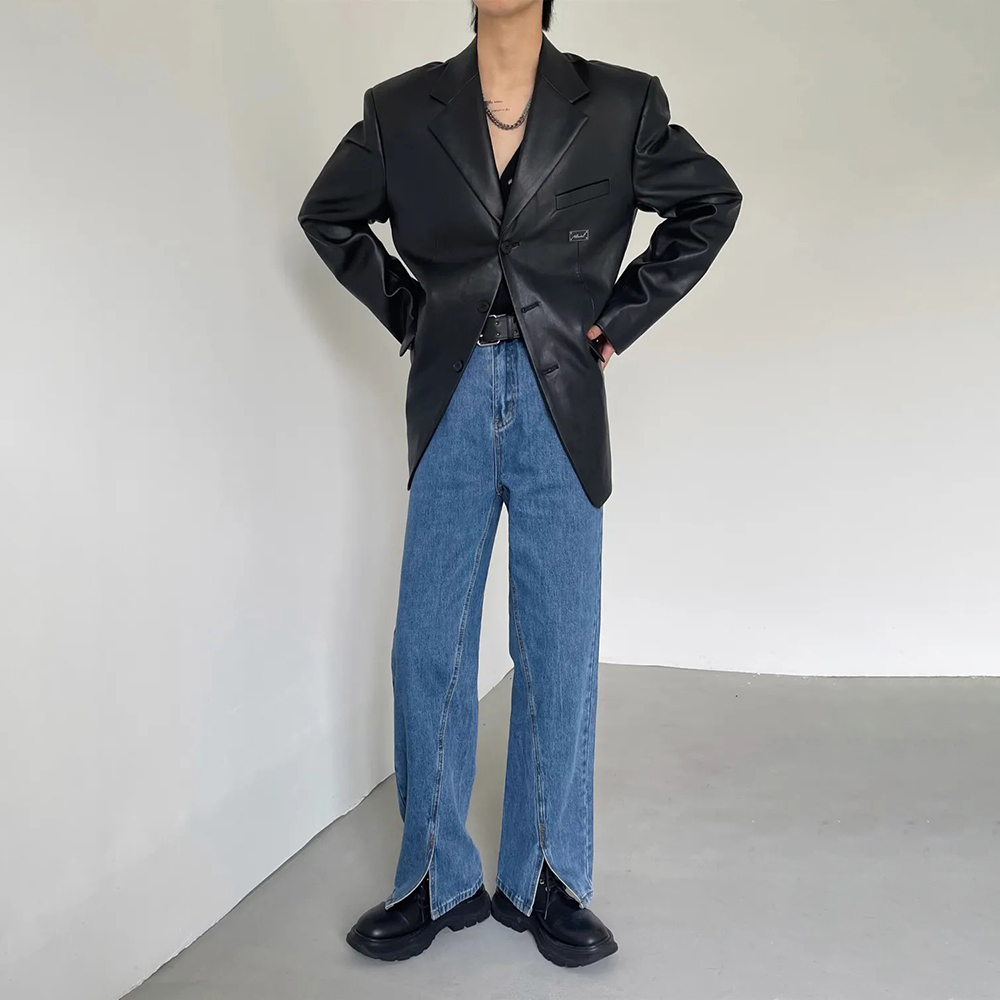 แจ็คเก็ตหนัง PU แขนยาวผู้ชาย ร - Street Fashion Trends 2025 บทวิจารณ์และราคา