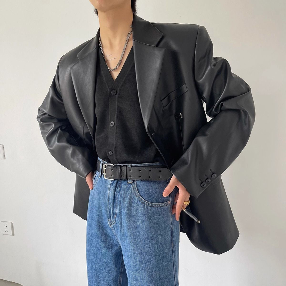 แจ็คเก็ตหนัง PU แขนยาวผู้ชาย ร - Street Fashion Trends 2025 บทวิจารณ์และราคา