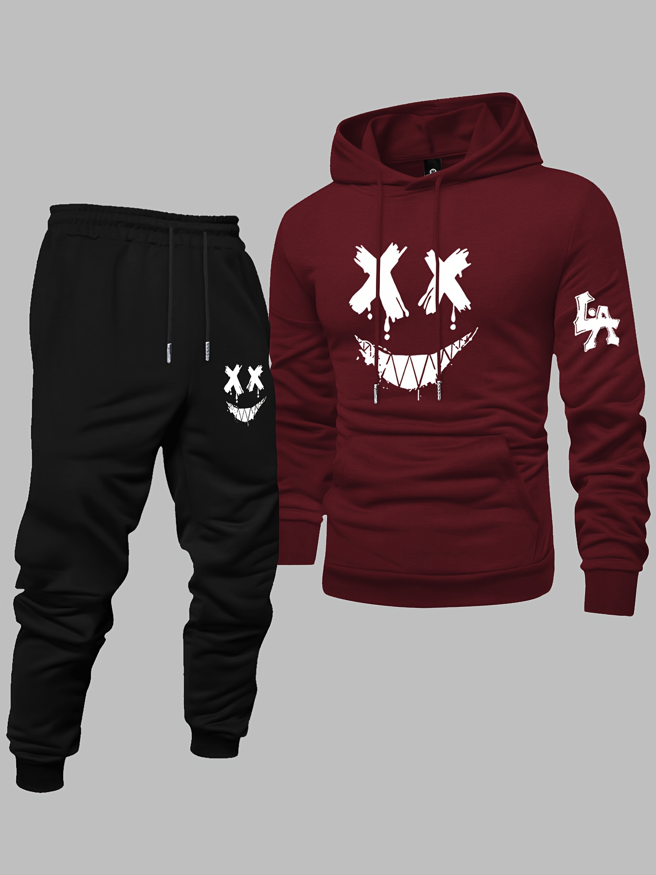 ชุดเซ็ตแทรคสูทสตรีทแวร์ผู้ชายเ - Graphic Hoodie Streetwear บทวิจารณ์และราคา