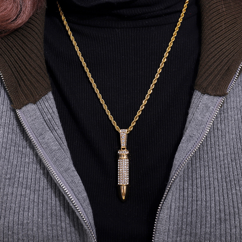 สร้อยคอจี้ทรงกระสุนฮิปฮอปแฟชั่ - Fashion Street Singapore บทวิจารณ์และราคา