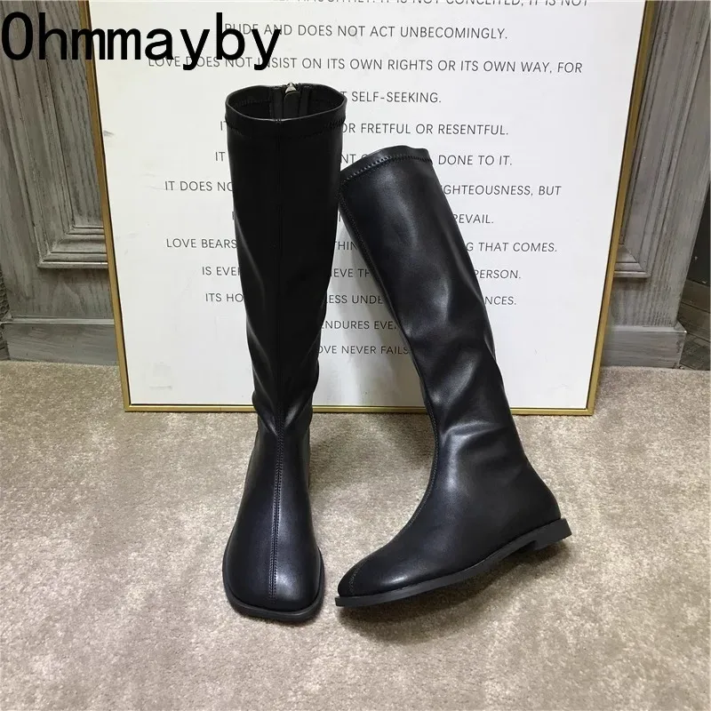 รองเท้ารองเท้าบูทยาวถึงเข่าแฟช - Street Fashion Winter บทวิจารณ์และราคา