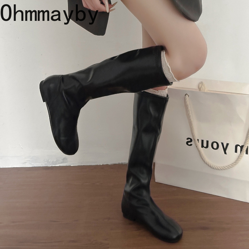 รองเท้ารองเท้าบูทยาวถึงเข่าแฟช - Street Fashion Winter บทวิจารณ์และราคา
