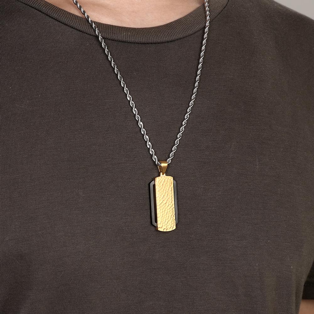 สแตนเลสค้อน Striations จี้สร้อ - Fashion Street Singapore บทวิจารณ์และราคา