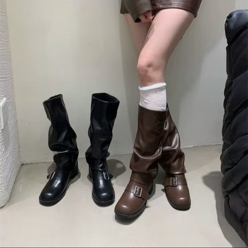 รองเท้าบูทผู้หญิงทรงสูงถึงเข่า - Street Fashion Trends 2025 บทวิจารณ์และราคา