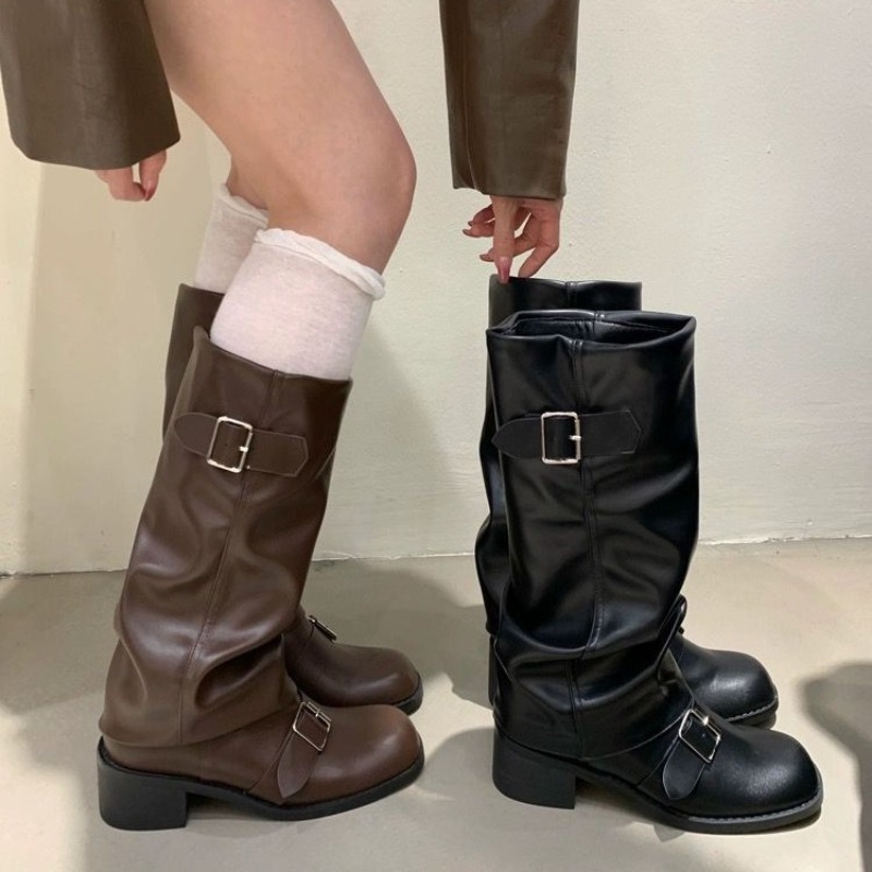 รองเท้าบูทผู้หญิงทรงสูงถึงเข่า - Street Fashion Trends 2025 บทวิจารณ์และราคา