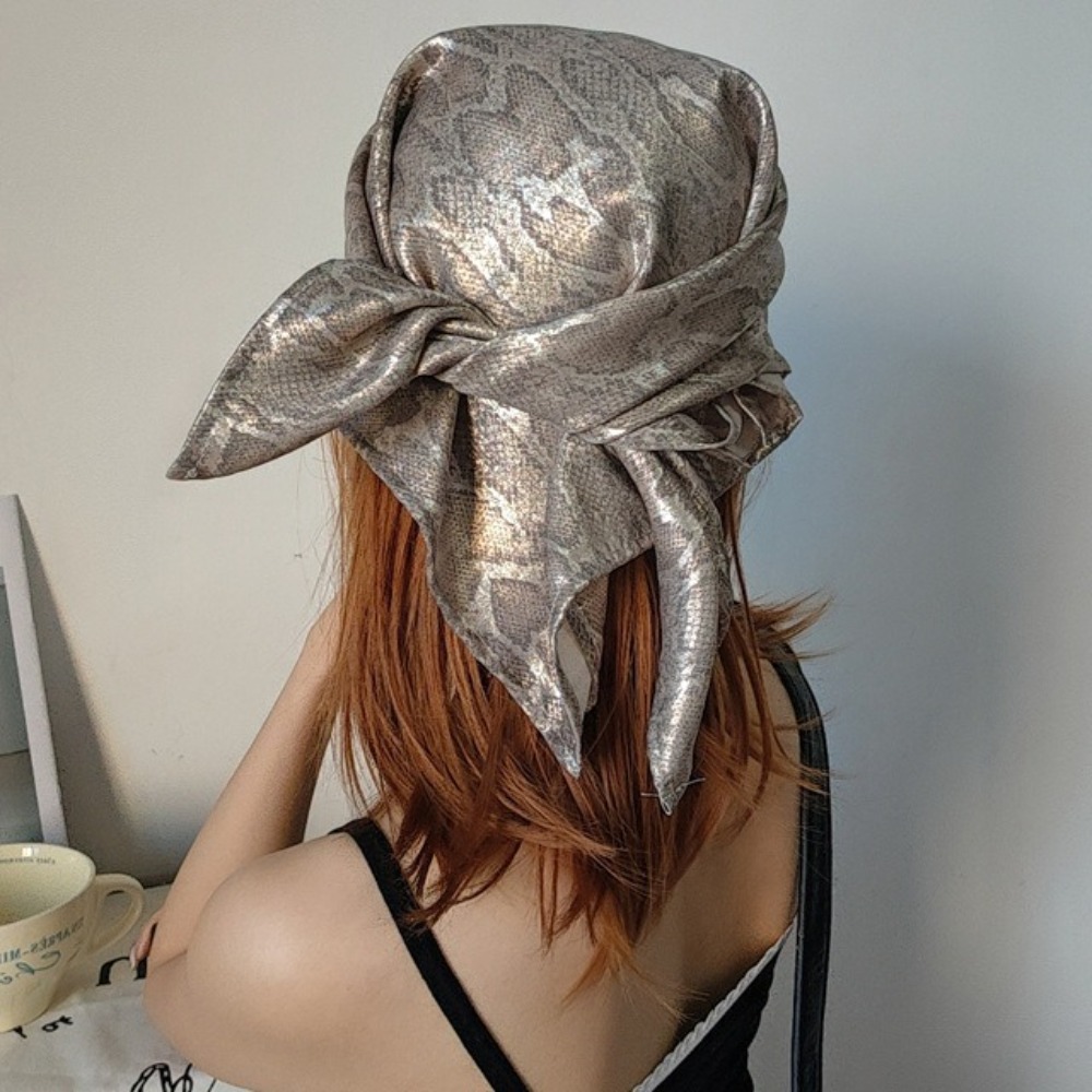 ผ้าโพกศีรษะลายงู Y2K ผ้าพันผมล - Street Fashion Baggy บทวิจารณ์และราคา