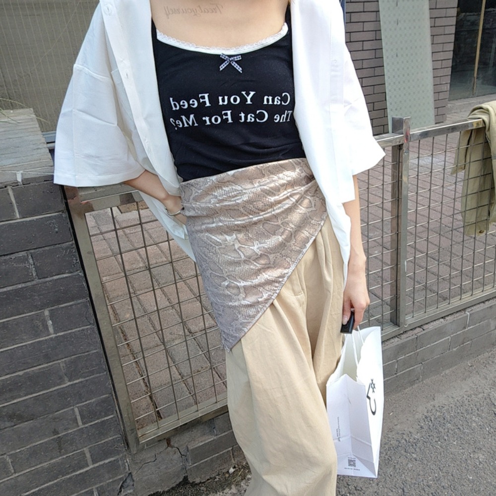 ผ้าโพกศีรษะลายงู Y2K ผ้าพันผมล - Street Fashion Baggy บทวิจารณ์และราคา