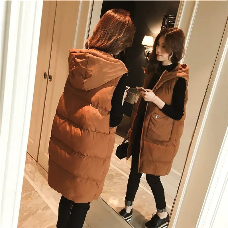 เสื้อกั๊กพัฟเฟอร์แบบมีฮู้ดสำหร - Puffer Vest Padded บทวิจารณ์และราคา