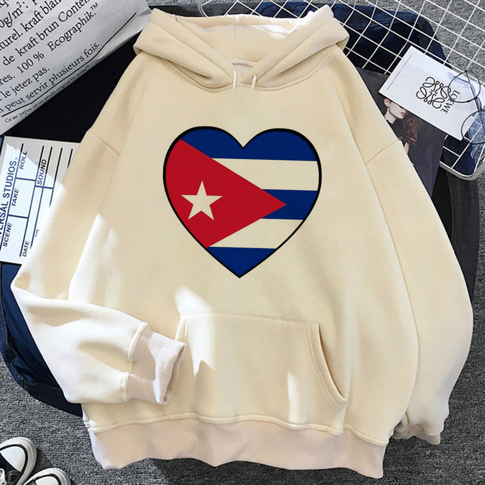 คิวบาเสื้อฮู้ดมีหมวกลายการ์ตูน - Graphic Hoodie Streetwear บทวิจารณ์และราคา