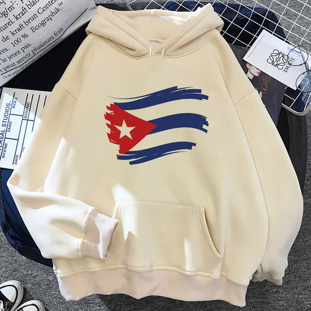 คิวบาเสื้อฮู้ดมีหมวกลายการ์ตูน - Graphic Hoodie Streetwear บทวิจารณ์และราคา