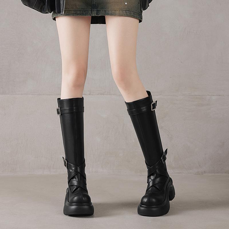 รองเท้าบูททรงสูงถึงต้นขา สไตล์ - Street Fashion Winter บทวิจารณ์และราคา