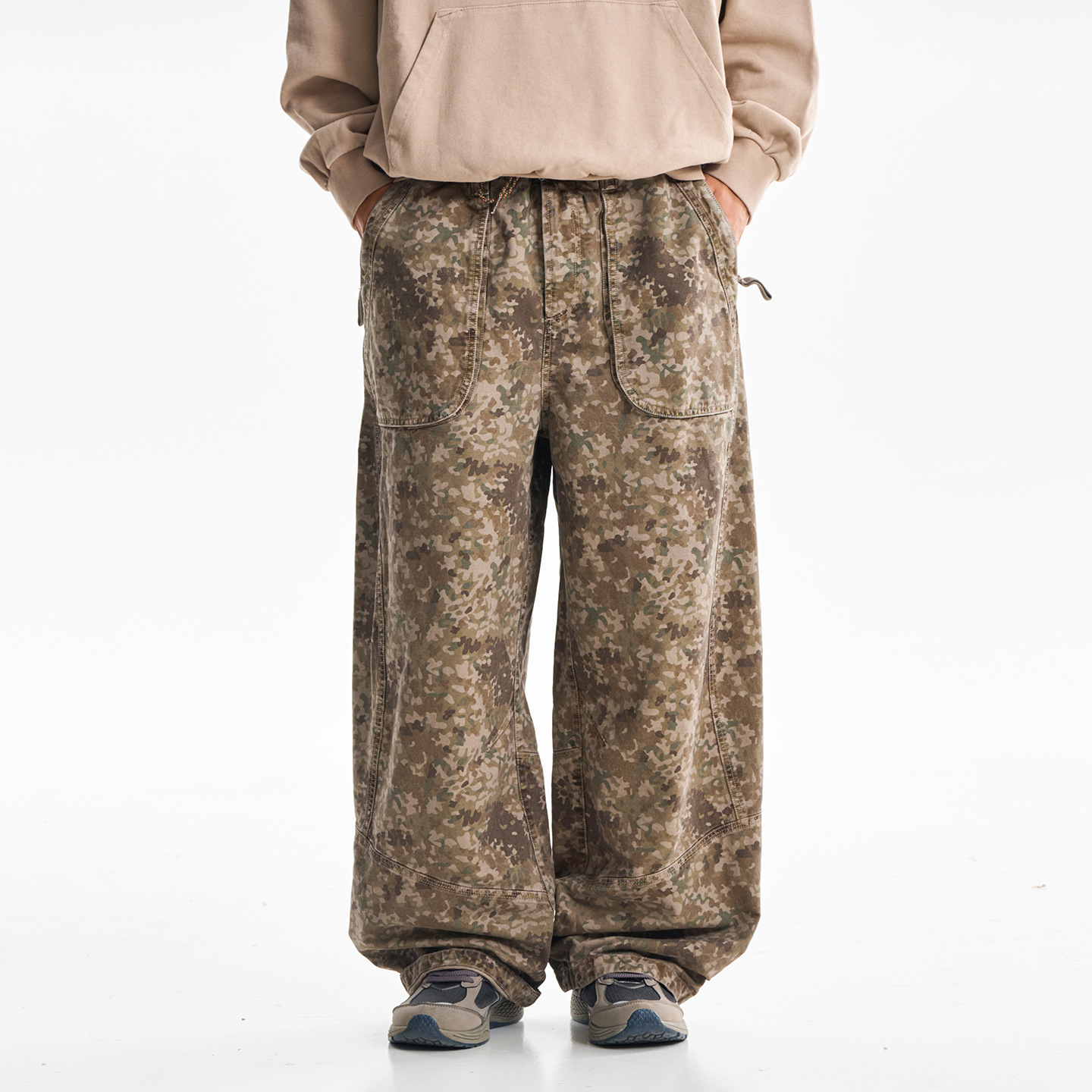 กางเกงคาร์โก้ผ้าฝ้ายพิมพ์ลายคุ - Cargo Pant Wide บทวิจารณ์และราคา