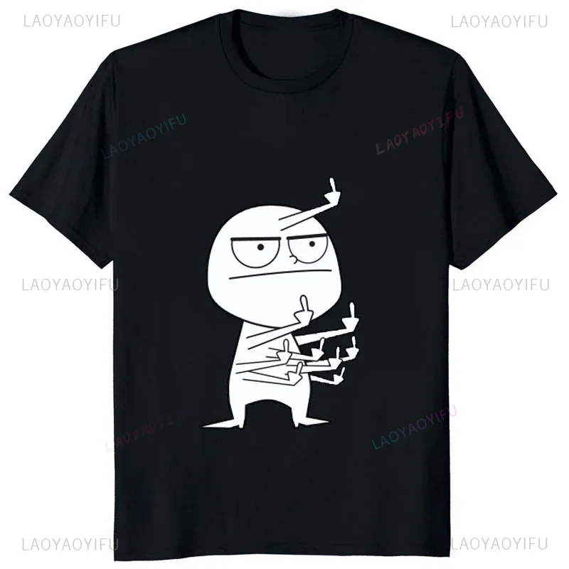 เสื้อยืดพิมพ์ลายคนบ้านิ้วแบบลำ - Street Fashion Baggy บทวิจารณ์และราคา