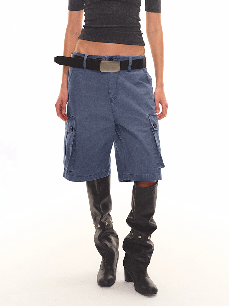 กางเกงยีนส์ขาสั้นทรงคาร์โก้สำห - Cargo Pant Wide บทวิจารณ์และราคา